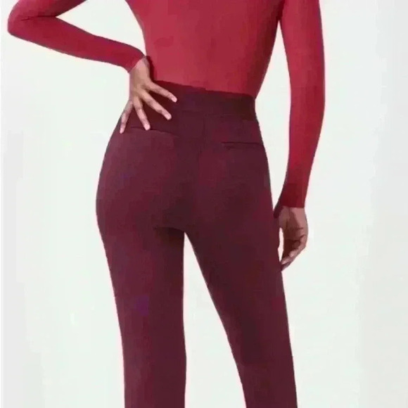 NWOT SPANXsmooth™ Ponte Kick Flare Pant 1X Petite - Chianti, Core Shaping - Picture 1 of 6